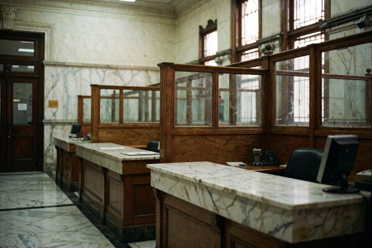 Argentine peso notes beside a phone and bank statements on an apartment table in Buenos Aires